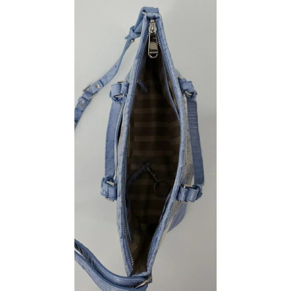 BRAHMIN Mini Asher Purse Periwinkle Monroe Leather Crossbody - Picture 9 of 16